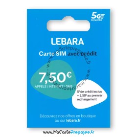 lebara,lebara carte sim,lebara carte prépayée,lebara carte sim prépayée,prix carte sim lebara tabac