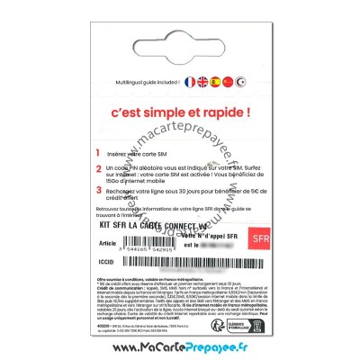 Cartes SIM Prépayées SFR La Carte