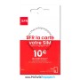 recto packaging carte sim prépayée sfr la carte 10 euros crédit inclus